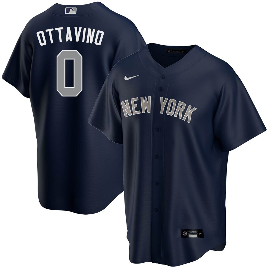 2020 Nike Men #0 Adam Ottavino New York Yankees Baseball Jerseys Sale-Navy - Click Image to Close